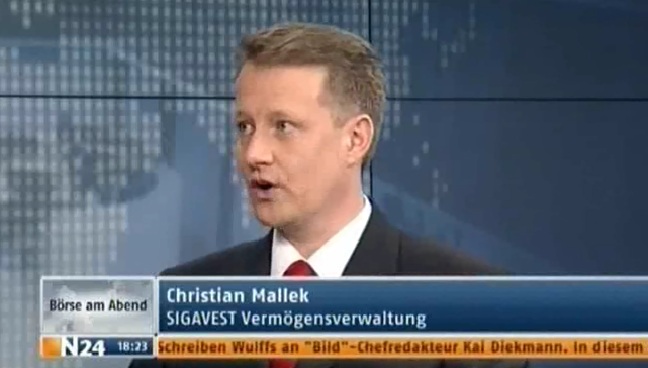Christian Mallek bei N24 - Börse am Abend