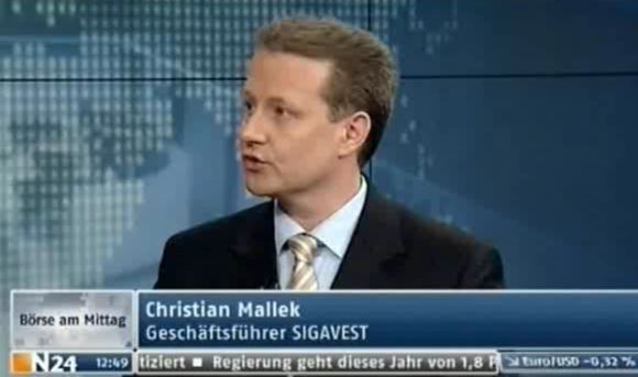 Christian Mallek bei N24 - Börse am Mittag