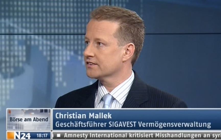 Christian Mallek bei N24 - Börse am Abend
