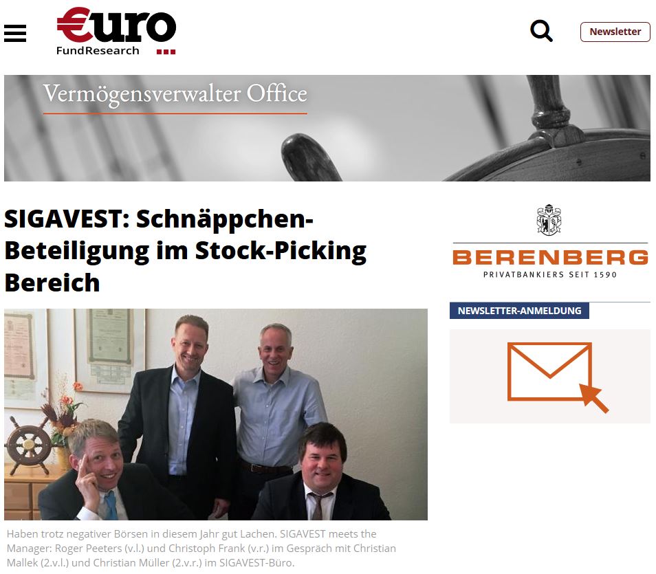 Fundresearch: SIGAVEST: Schnäppchen-Beteiligung im Stock-Picking Bereich