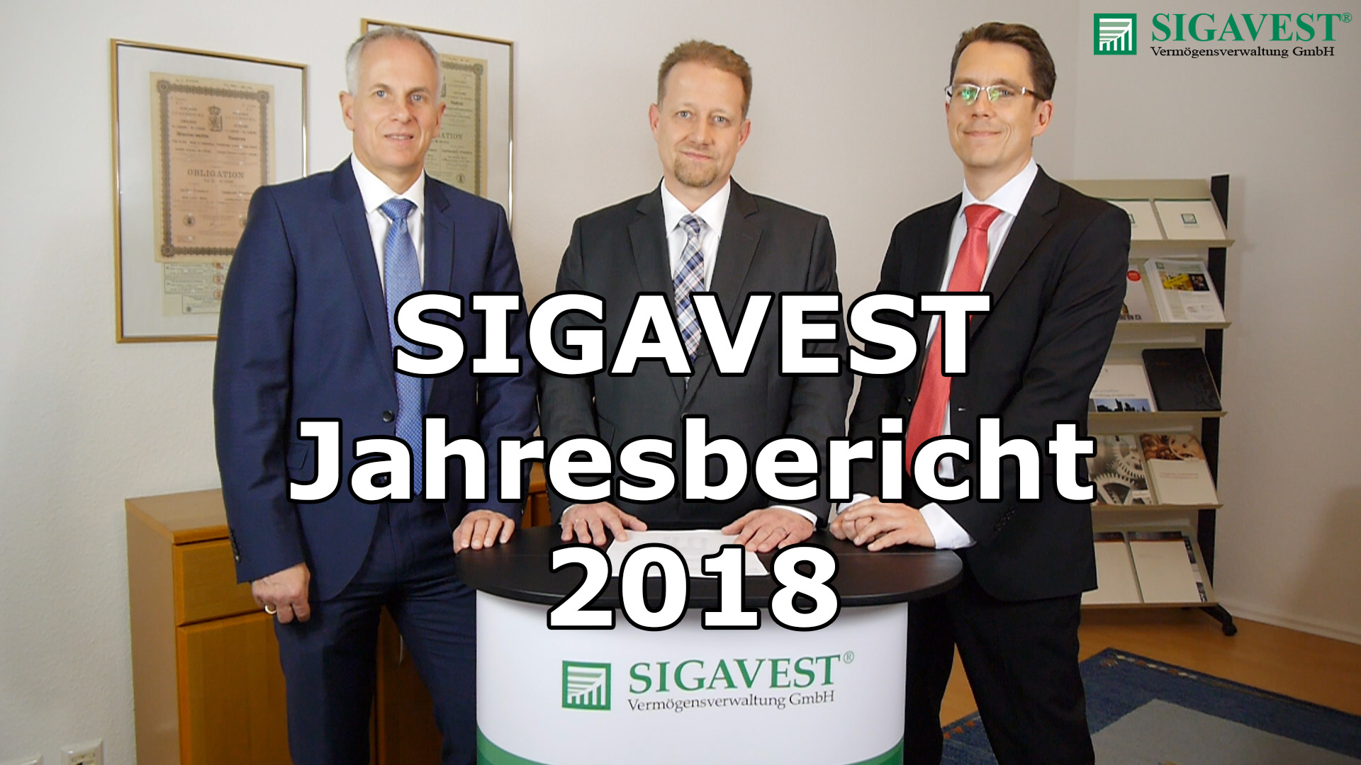 Video: Jahresbericht 2018 - SIGAVEST Vermögensverwaltungsfonds UI (A0MZ31)